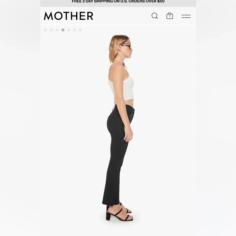 Mother Jeans LIL Hustler ankle fray not guilty size 25 new - Picture 4 of 9